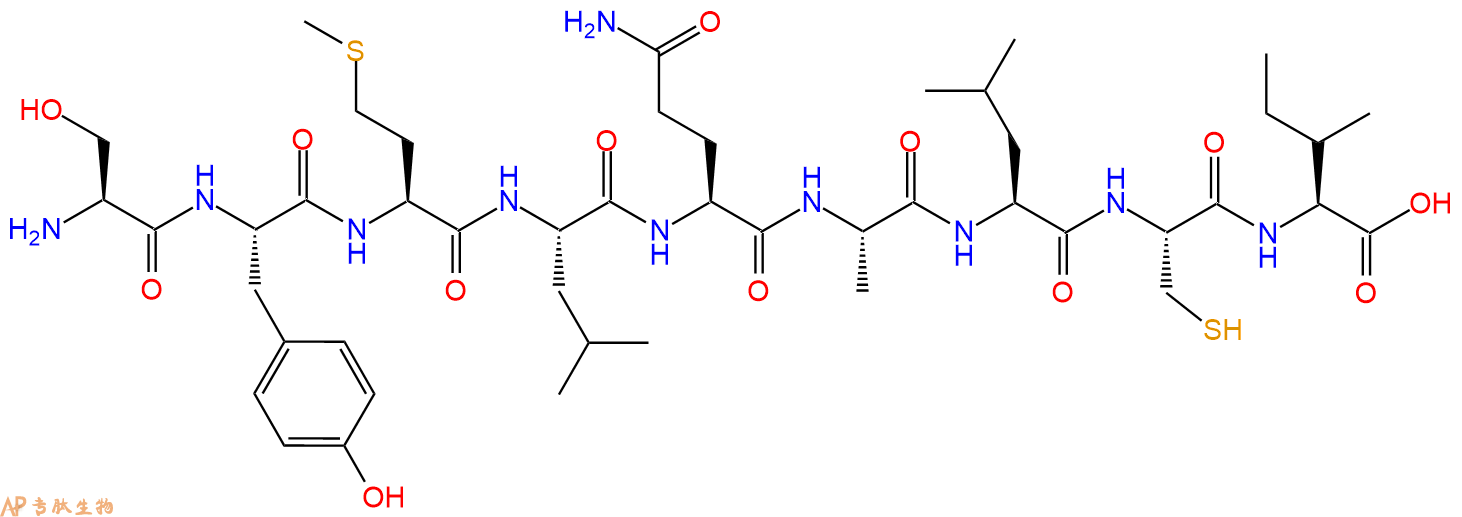 专肽生物产品H2N-Ser-Tyr-Met-Leu-Gln-Ala-Leu-Cys-Ile-OH