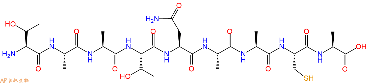 专肽生物产品H2N-Thr-Ala-Ala-Thr-Asn-Ala-Ala-Cys-Ala-OH