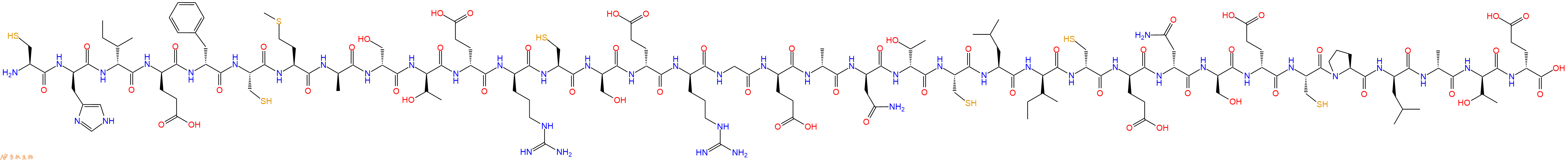 专肽生物产品H2N-Cys-DHis-DIle-DGlu-DPhe-Cys-Met-DAla-DSer-DThr-DGlu-DArg-Cys-DSer-DGlu-DArg-Gly-DGlu-DAla-DAsn-DThr-Cys-Leu-DIle-DCys-DGlu-DAsn-DSer-DGlu-Cys-Pro-DLeu-DAla-DThr-DGlu-OH