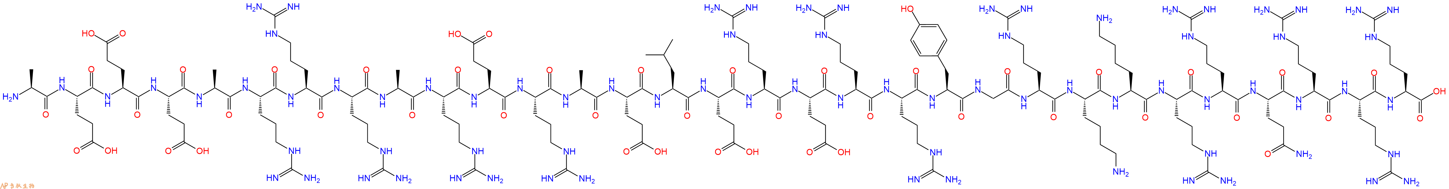 专肽生物产品H2N-Ala-Glu-Glu-Glu-Ala-Arg-Arg-Arg-Ala-Arg-Glu-Arg-Ala-Glu-Leu-Glu-Arg-Glu-Arg-Arg-Tyr-Gly-Arg-Lys-Lys-Arg-Arg-Gln-Arg-Arg-Arg-OH