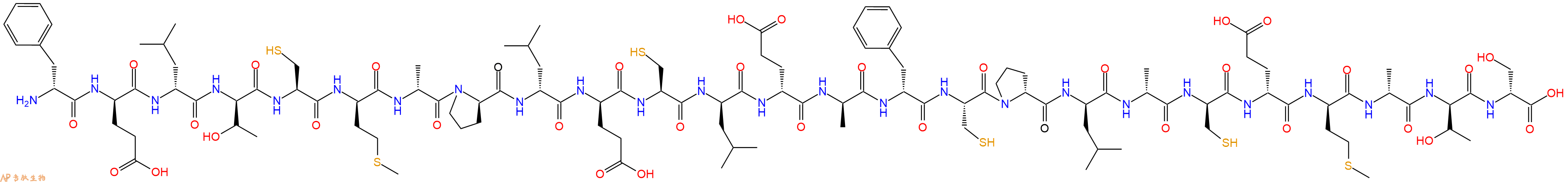专肽生物产品H2N-DPhe-DGlu-DLeu-DThr-Cys-DMet-DAla-DPro-DLeu-DGlu-Cys-DLeu-DGlu-DAla-DPhe-Cys-DPro-DLeu-DAla-DCys-DGlu-DMet-DAla-DThr-DSer-OH