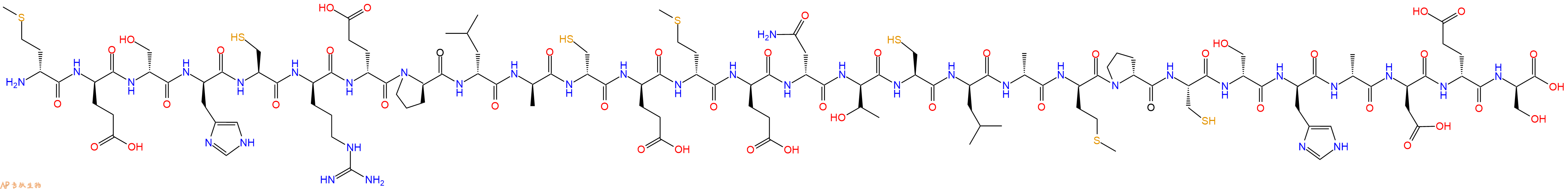 专肽生物产品H2N-DMet-DGlu-DSer-DHis-Cys-DArg-DGlu-DPro-DLeu-DAla-DCys-DGlu-DMet-DGlu-DAsn-DThr-Cys-DLeu-DAla-DMet-DPro-Cys-DSer-DHis-DAla-DAsp-DGlu-DSer-OH