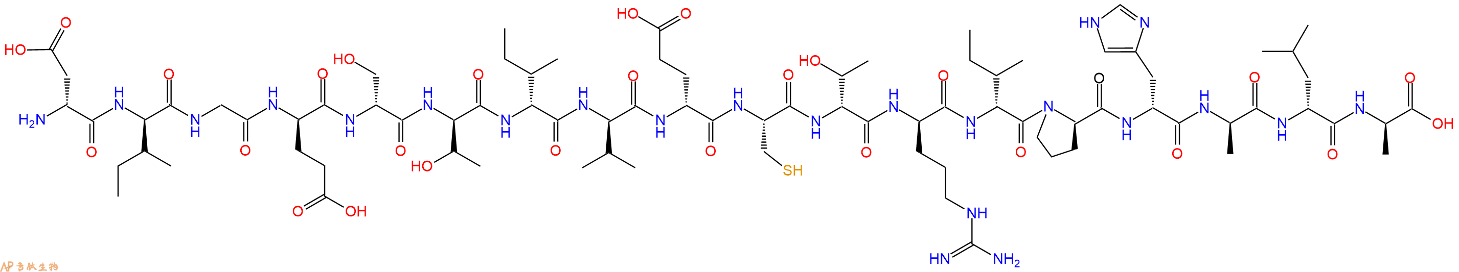 专肽生物产品H2N-DAsp-DIle-Gly-DGlu-DSer-DThr-DIle-DVal-DGlu-Cys-DThr-DArg-DIle-DPro-DHis-DAla-DLeu-DAla-OH