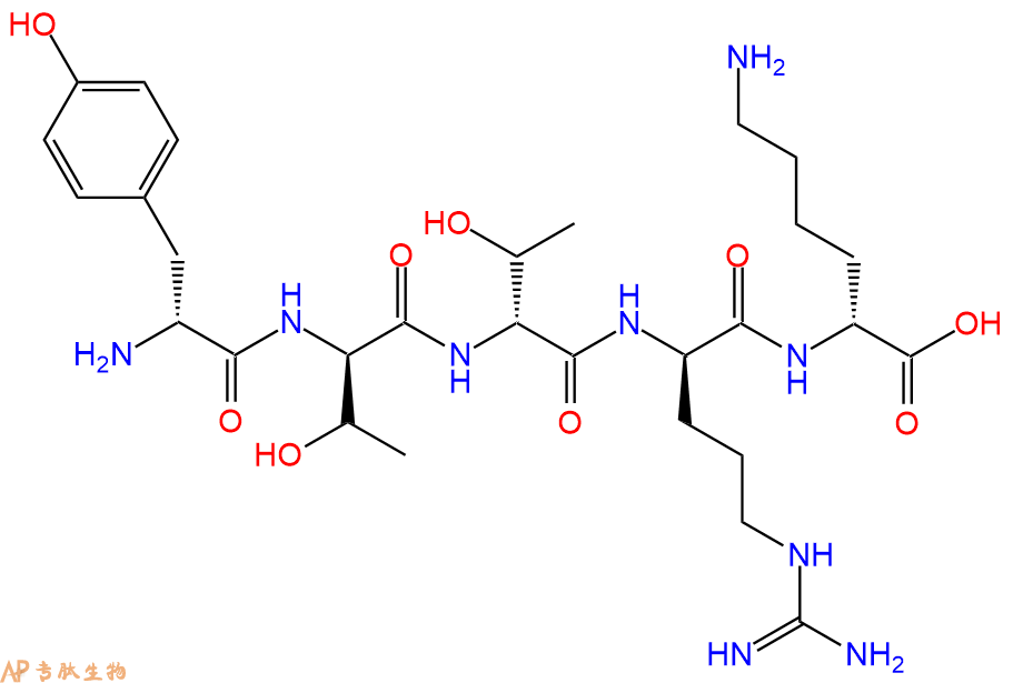 专肽生物产品H2N-DTyr-DThr-DThr-DArg-DLys-OH
