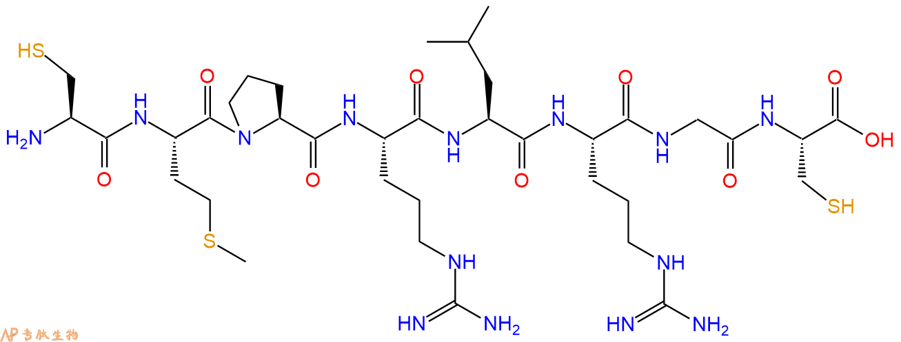 专肽生物产品H2N-Cys-Met-Pro-Arg-Leu-Arg-Gly-Cys-OH