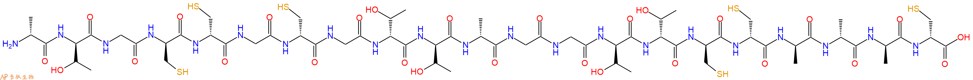 专肽生物产品H2N-DAla-DThr-Gly-DCys-DCys-Gly-DCys-Gly-DThr-DThr-DAla-Gly-Gly-DThr-DThr-DCys-DCys-DAla-DAla-DAla-DCys-OH