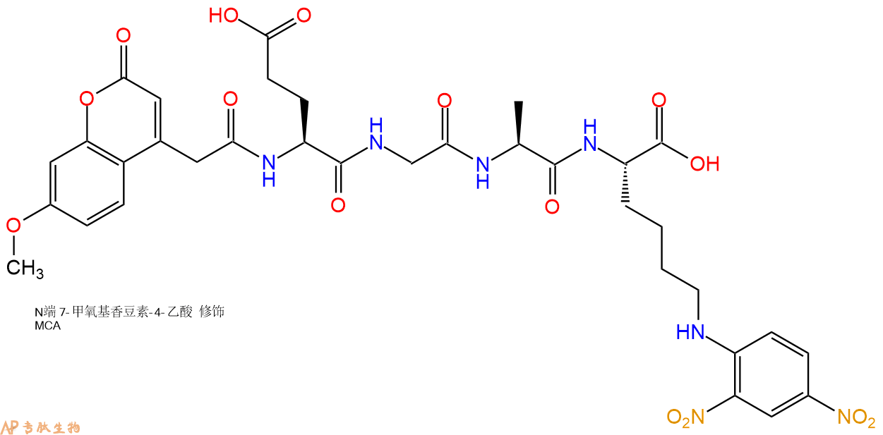 专肽生物产品MCA-Glu-Gly-Ala-Lys(Dnp)-OH
