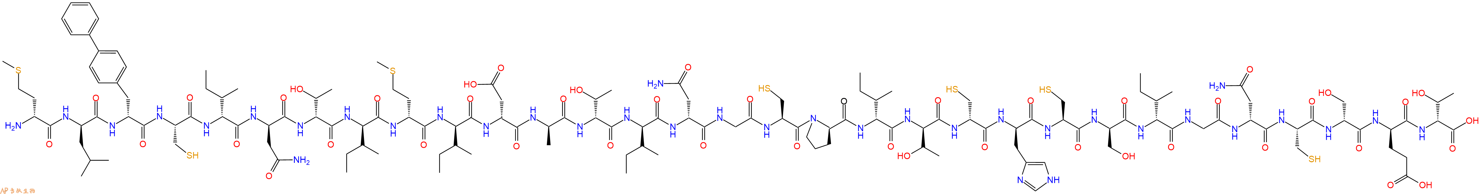 专肽生物产品H2N-DMet-DLeu-DBip-Cys-DIle-DAsn-DThr-DIle-DMet-DIle-DAsp-DAla-DThr-DIle-DAsn-Gly-Cys-DPro-DIle-DThr-DCys-DHis-Cys-DSer-DIle-Gly-DAsn-Cys-DSer-DGlu-DThr-OH