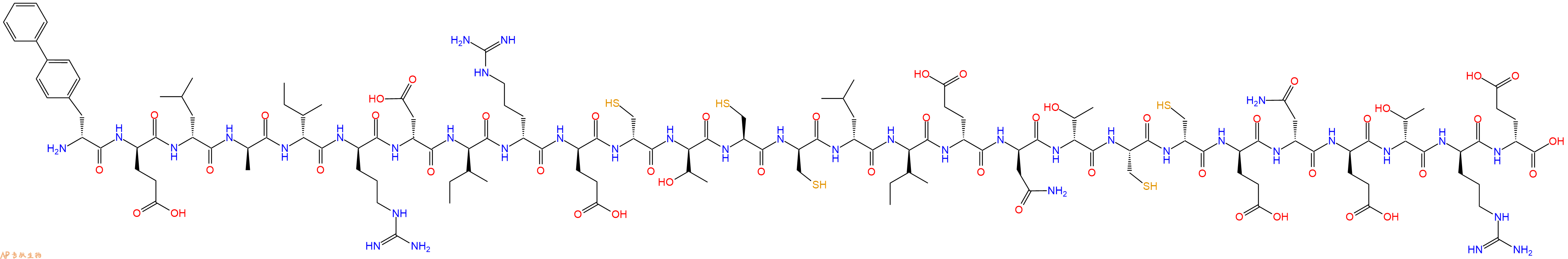 专肽生物产品H2N-DBip-DGlu-DLeu-DAla-DIle-DArg-DAsp-DIle-DArg-DGlu-DCys-DThr-Cys-DCys-DLeu-DIle-DGlu-DAsn-DThr-Cys-DCys-DGlu-DAsn-DGlu-DThr-DArg-DGlu-OH
