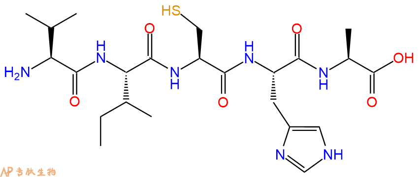 专肽生物产品H2N-Val-Ile-Cys-His-Ala-OH