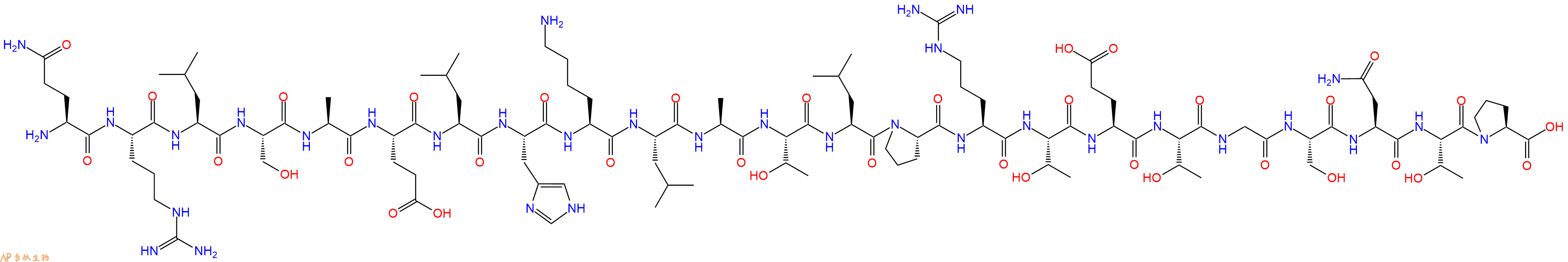 专肽生物产品H2N-Gln-Arg-Leu-Ser-Ala-Glu-Leu-His-Lys-Leu-Ala-Thr-Leu-Pro-Arg-Thr-Glu-Thr-Gly-Ser-Asn-Thr-Pro-OH