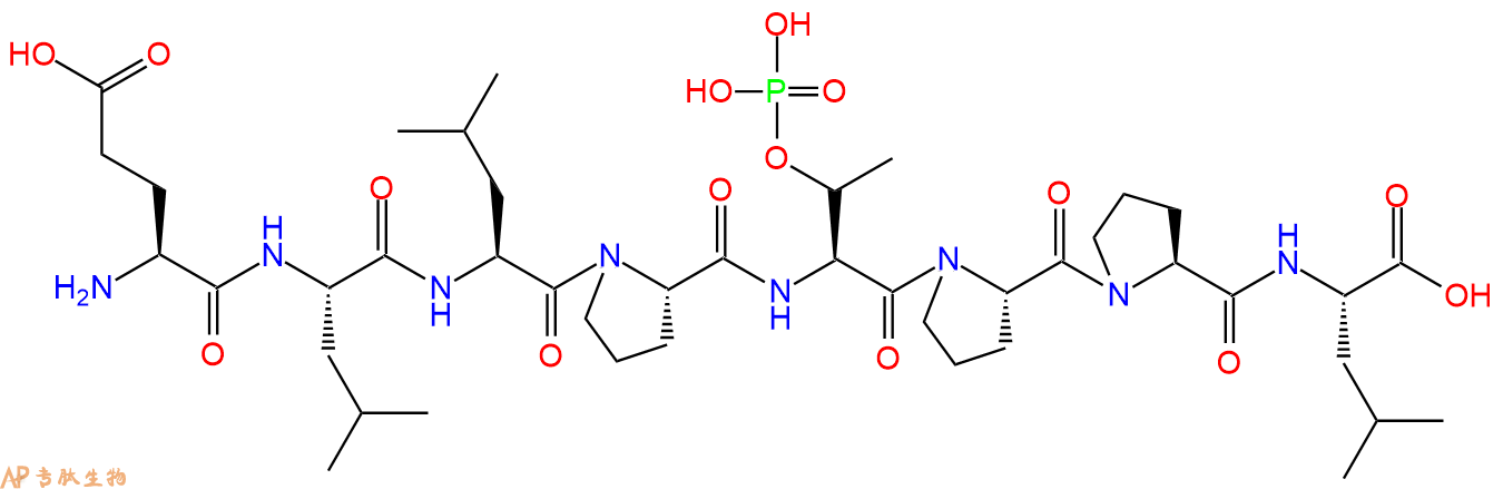 专肽生物产品H2N-Glu-Leu-Leu-Pro-pThr-Pro-Pro-Leu-OH
