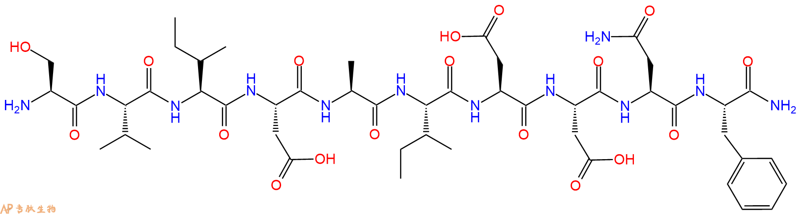 专肽生物产品H2N-Ser-Val-Ile-Asp-Ala-Ile-Asp-Asp-Asn-Phe-CONH2