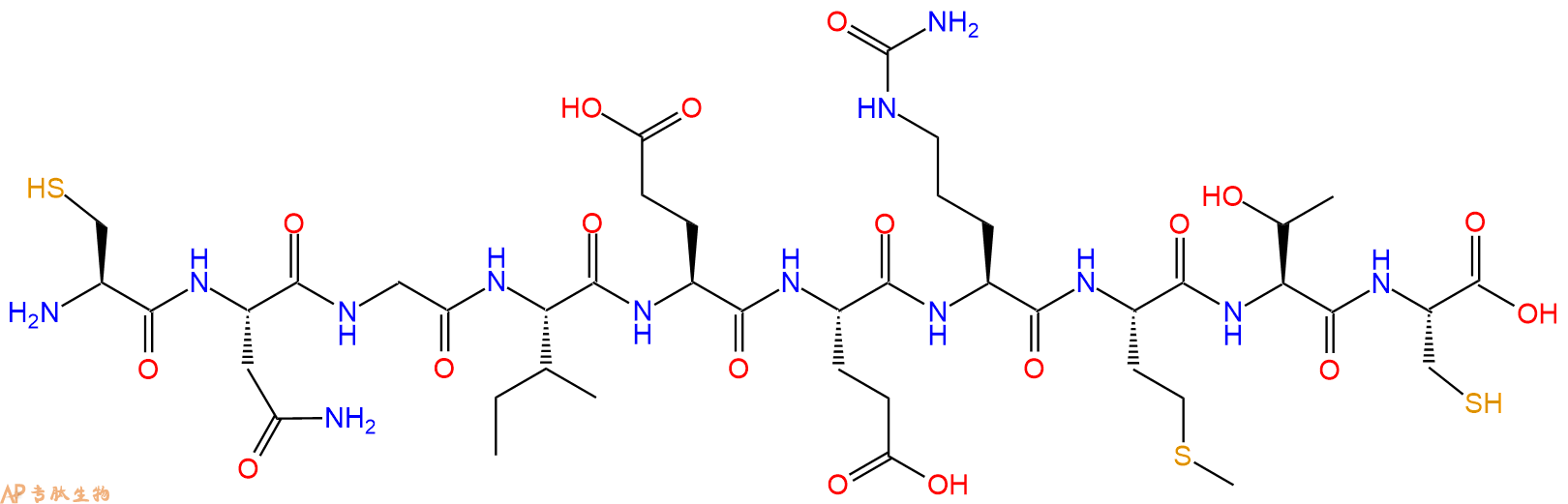 专肽生物产品H2N-Cys-Asn-Gly-Ile-Glu-Glu-Cit-Met-Thr-Cys-OH