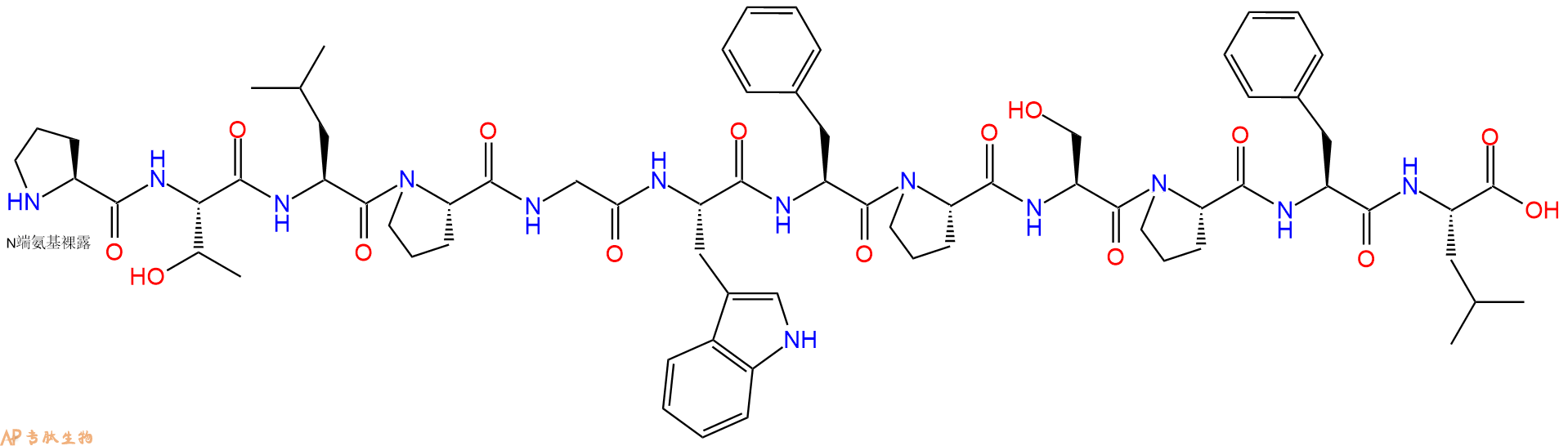 专肽生物产品H2N-Pro-Thr-Leu-Pro-Gly-Trp-Phe-Pro-Ser-Pro-Phe-Leu-OH