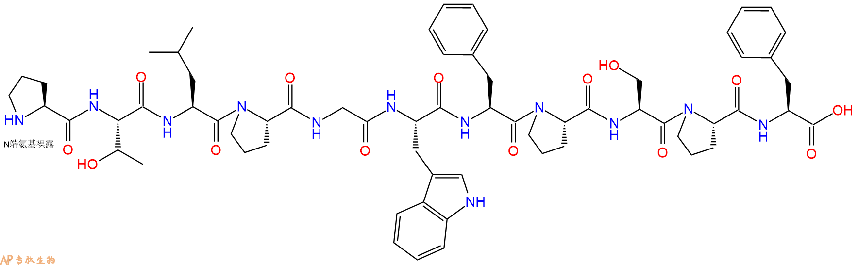 专肽生物产品H2N-Pro-Thr-Leu-Pro-Gly-Trp-Phe-Pro-Ser-Pro-Phe-OH
