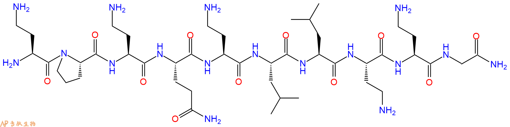 专肽生物产品H2N-Dab-Pro-Dab-Gln-Dab-Leu-Leu-Dab-Dab-Gly-CONH2