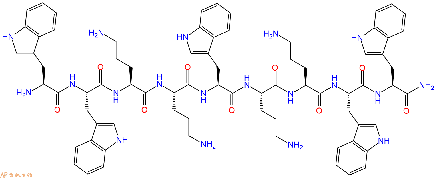 专肽生物产品H2N-Trp-Trp-Orn-Orn-Trp-Orn-Orn-Trp-Trp-CONH2