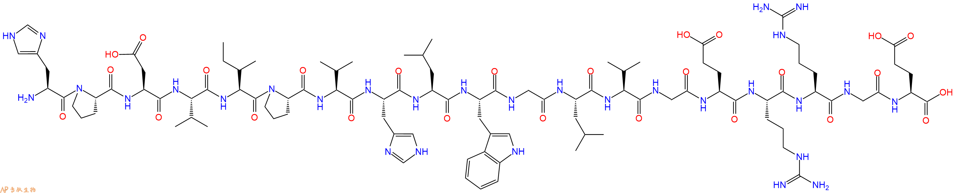 专肽生物产品H2N-His-Pro-Asp-Val-Ile-Pro-Val-His-Leu-Trp-Gly-Leu-Val-Gly-Glu-Arg-Arg-Gly-Glu-OH