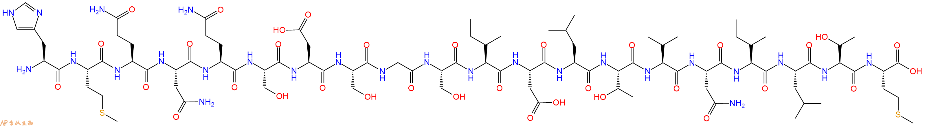 专肽生物产品H2N-His-Met-Gln-Asn-Gln-Ser-Asp-Ser-Gly-Ser-Ile-Asp-Leu-Thr-Val-Asn-Ile-Leu-Thr-Met-OH