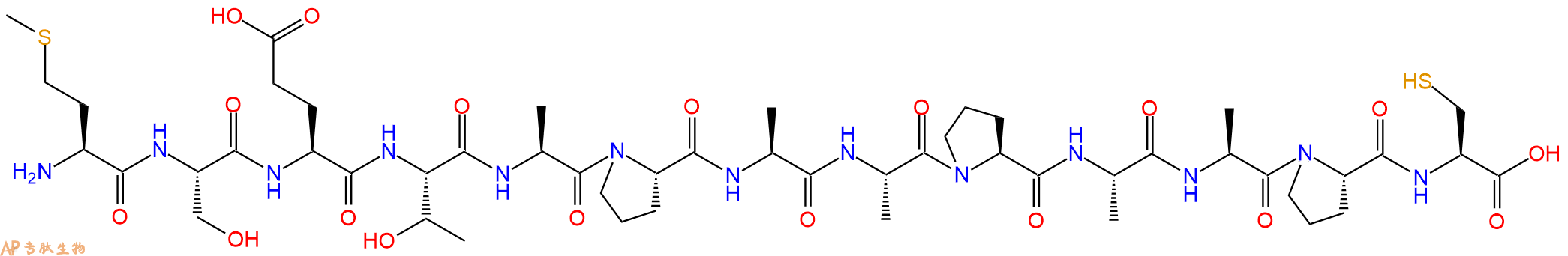 专肽生物产品H2N-Met-Ser-Glu-Thr-Ala-Pro-Ala-Ala-Pro-Ala-Ala-Pro-Cys-OH