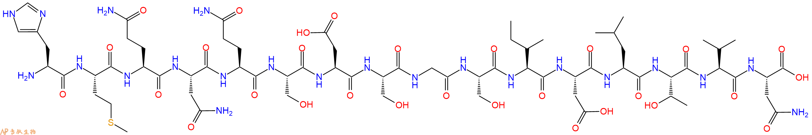 专肽生物产品H2N-His-Met-Gln-Asn-Gln-Ser-Asp-Ser-Gly-Ser-Ile-Asp-Leu-Thr-Val-Asn-OH