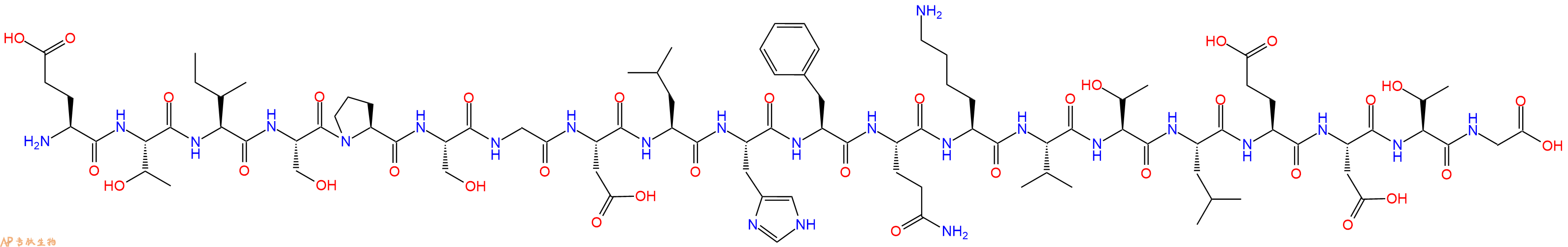 专肽生物产品H2N-Glu-Thr-Ile-Ser-Pro-Ser-Gly-Asp-Leu-His-Phe-Gln-Lys-Val-Thr-Leu-Glu-Asp-Thr-Gly-OH