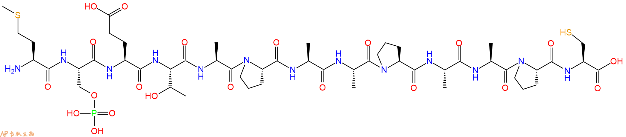 专肽生物产品H2N-Met-Ser(PO3H2)-Glu-Thr-Ala-Pro-Ala-Ala-Pro-Ala-Ala-Pro-Cys-OH
