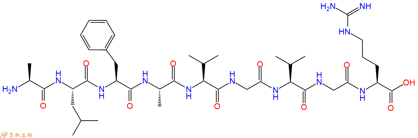 专肽生物产品H2N-Ala-Leu-Phe-Ala-Val-Gly-Val-Gly-Arg-OH