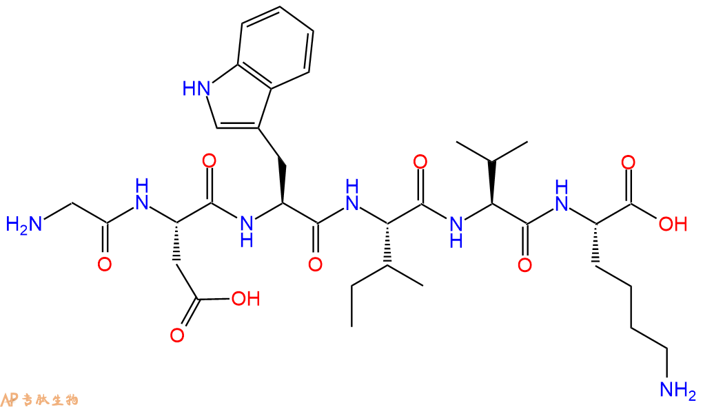专肽生物产品H2N-Gly-Asp-Trp-Ile-Val-Lys-OH