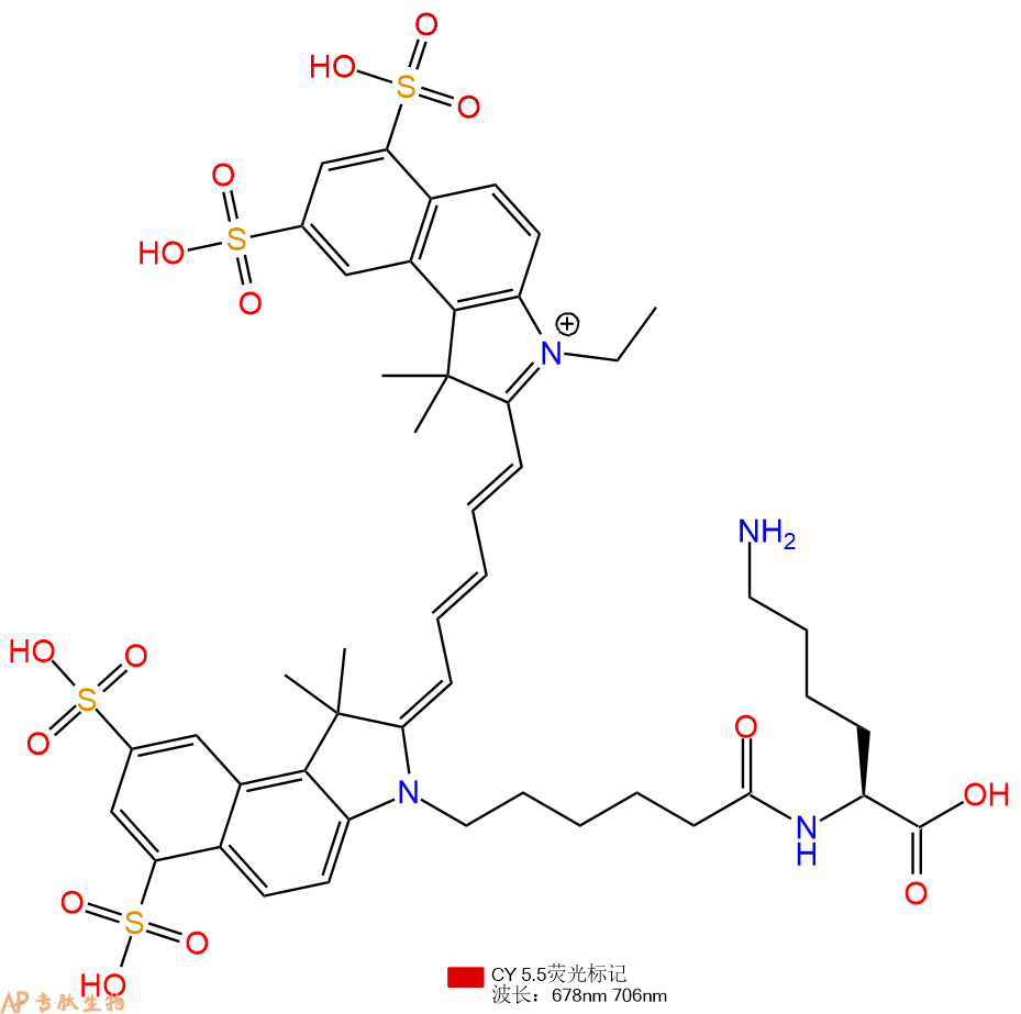 专肽生物产品Cy5.5-Lys-OH