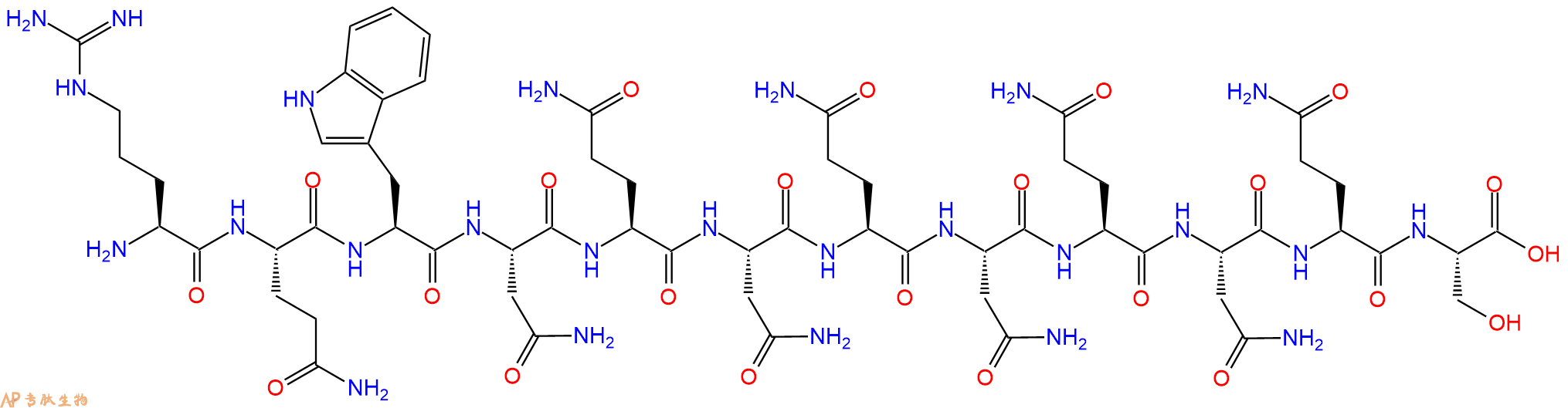 专肽生物产品H2N-Arg-Gln-Trp-Asn-Gln-Asn-Gln-Asn-Gln-Asn-Gln-Ser-OH