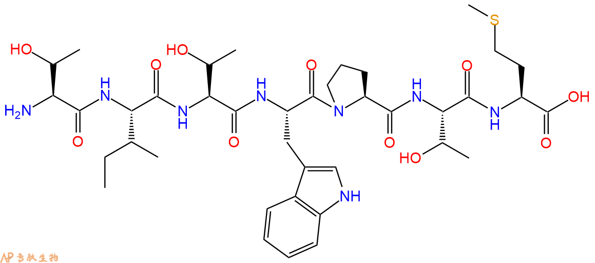 专肽生物产品H2N-Thr-Ile-Thr-Trp-Pro-Thr-Met-OH