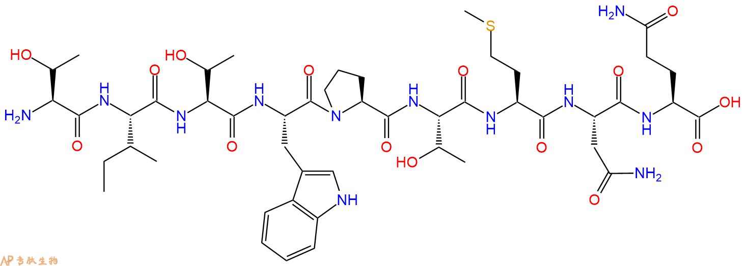 专肽生物产品H2N-Thr-Ile-Thr-Trp-Pro-Thr-Met-Asn-Gln-OH
