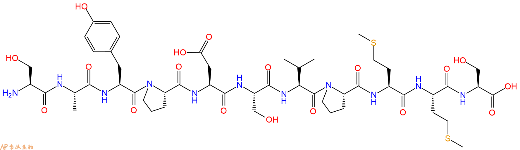 专肽生物产品H2N-Ser-Ala-Tyr-Pro-Asp-Ser-Val-Pro-Met-Met-Ser-OH