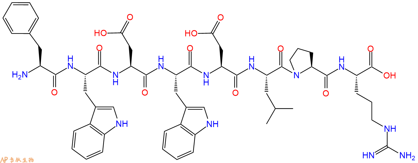 专肽生物产品H2N-Phe-Trp-Asp-Trp-Asp-Leu-Pro-Arg-OH