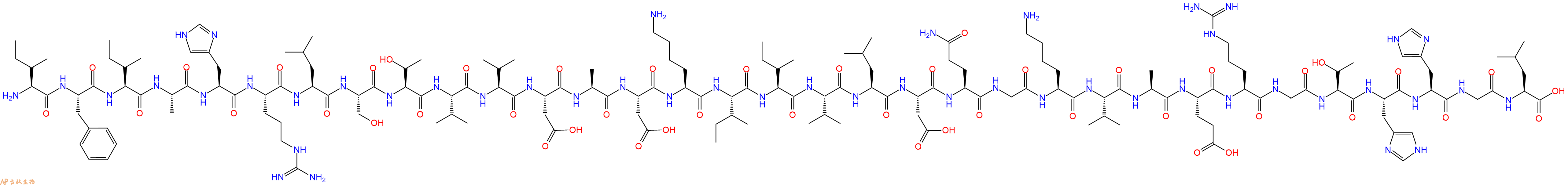专肽生物产品H2N-Ile-Phe-Ile-Ala-His-Arg-Leu-Ser-Thr-Val-Val-Asp-Ala-Asp-Lys-Ile-Ile-Val-Leu-Asp-Gln-Gly-Lys-Val-Ala-Glu-Arg-Gly-Thr-His-His-Gly-Leu-OH