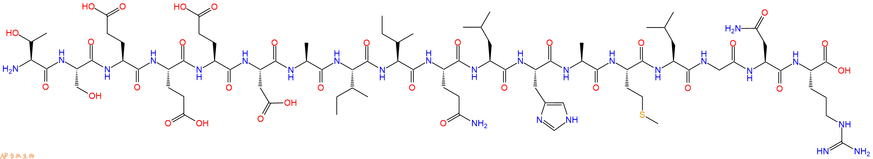 专肽生物产品H2N-Thr-Ser-Glu-Glu-Glu-Asp-Ala-Ile-Ile-Gln-Leu-His-Ala-Met-Leu-Gly-Asn-Arg-OH
