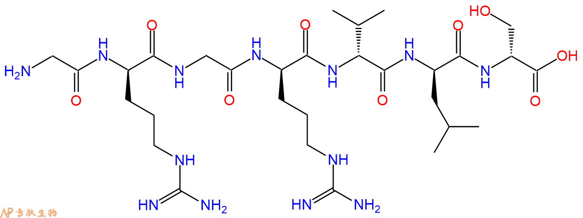 专肽生物产品H2N-Gly-DArg-Gly-DArg-DVal-DLeu-DSer-OH
