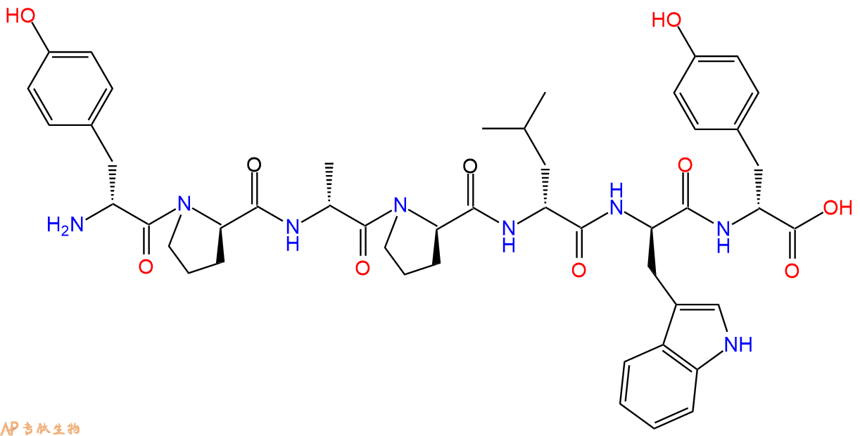 专肽生物产品H2N-DTyr-DPro-DAla-DPro-DLeu-DTrp-DTyr-OH