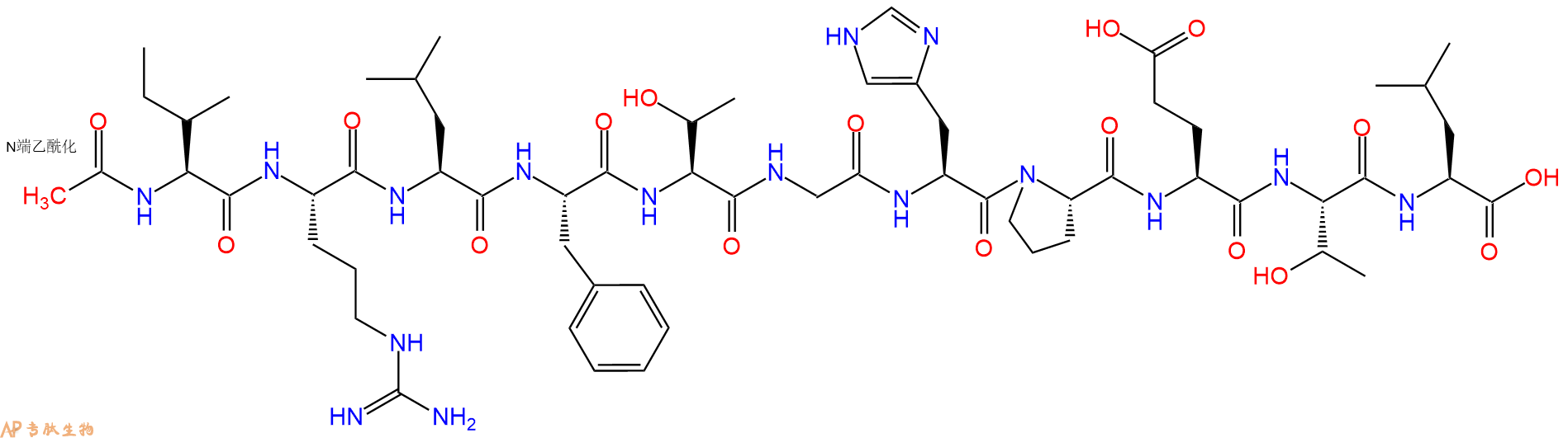 专肽生物产品Ac-Ile-Arg-Leu-Phe-Thr-Gly-His-Pro-Glu-Thr-Leu-OH
