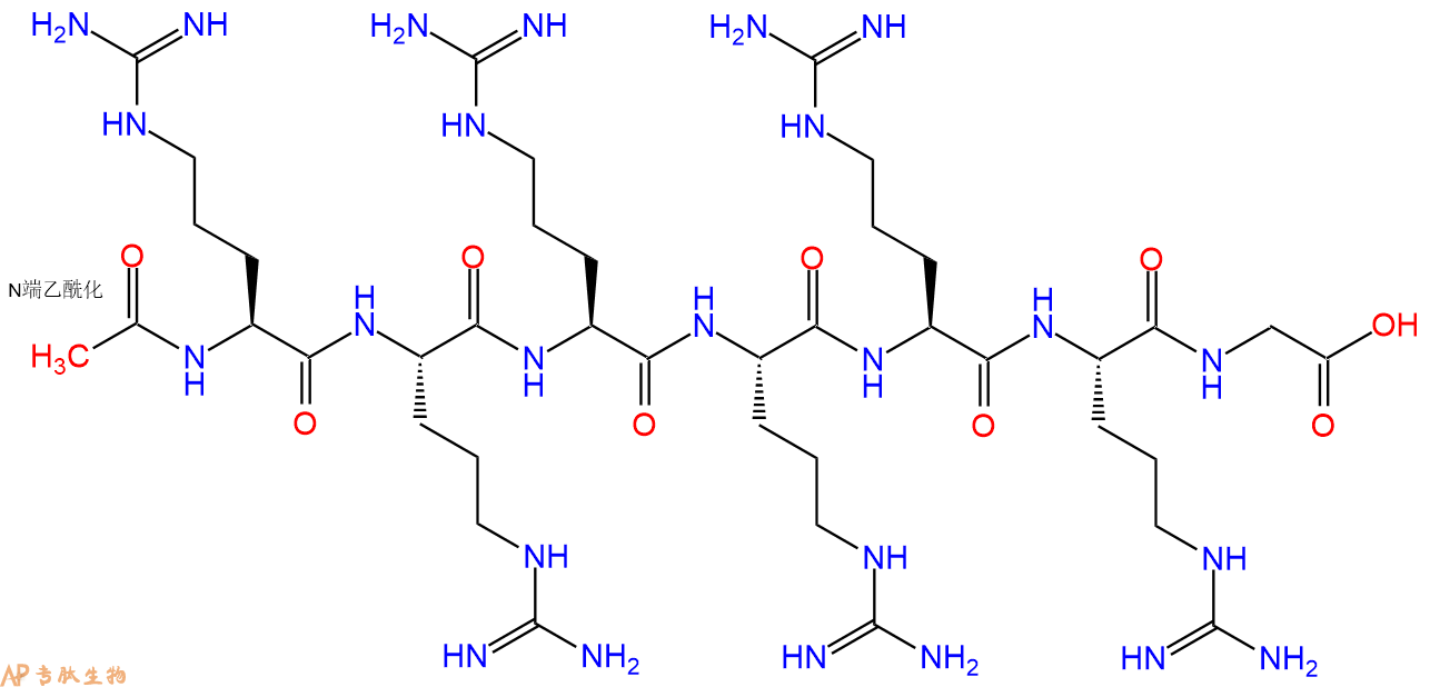 专肽生物产品Ac-Arg-Arg-Arg-Arg-Arg-Arg-Gly-OH