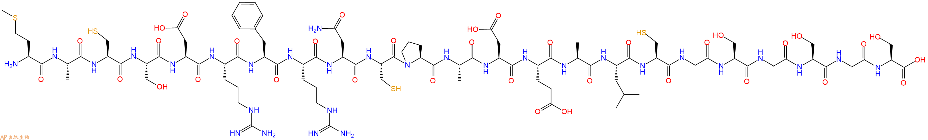 专肽生物产品H2N-Met-Ala-Cys-Ser-Asp-Arg-Phe-Arg-Asn-Cys-Pro-Ala-Asp-Glu-Ala-Leu-Cys-Gly-Ser-Gly-Ser-Gly-Ser-OH