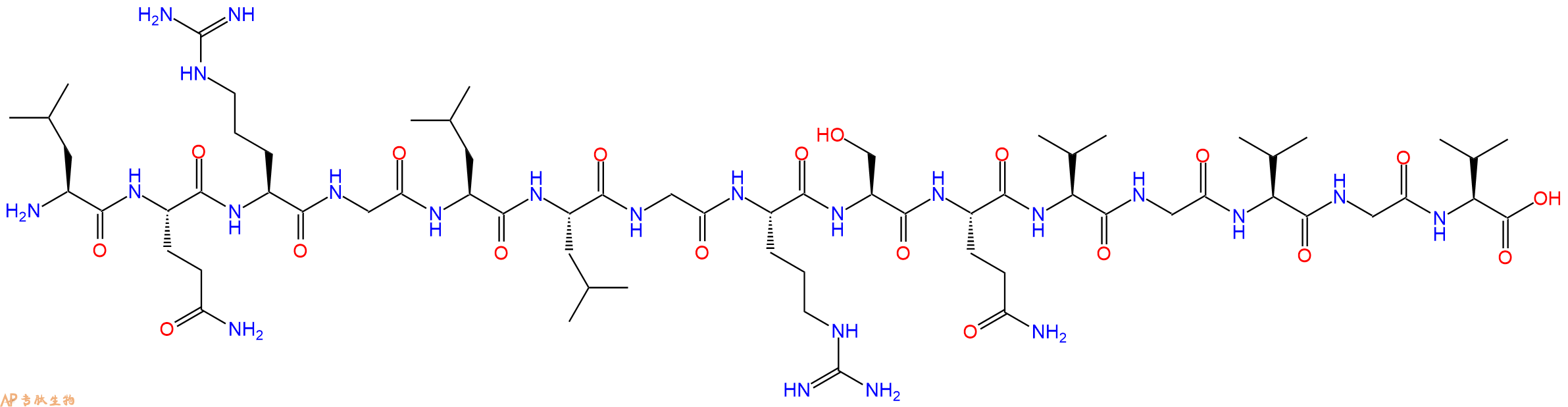 专肽生物产品H2N-Leu-Gln-Arg-Gly-Leu-Leu-Gly-Arg-Ser-Gln-Val-Gly-Val-Gly-Val-OH