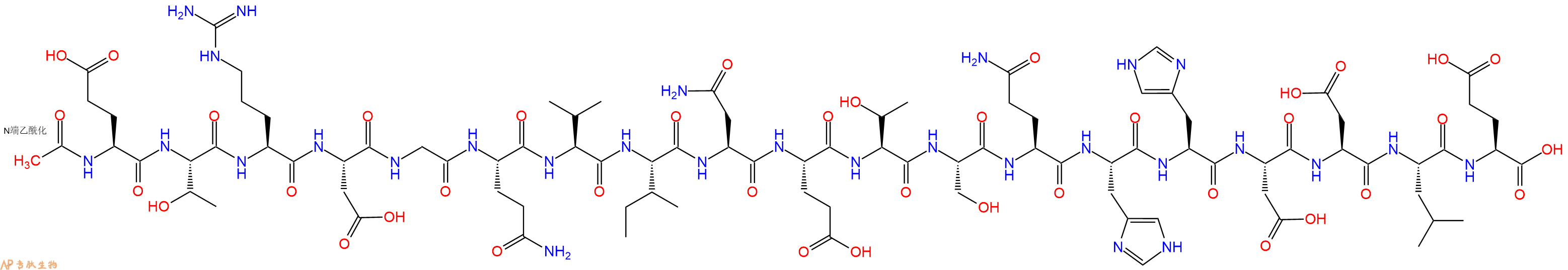 专肽生物产品Ac-Glu-Thr-Arg-Asp-Gly-Gln-Val-Ile-Asn-Glu-Thr-Ser-Gln-His-His-Asp-Asp-Leu-Glu-OH