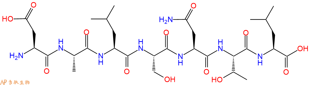 专肽生物产品H2N-Asp-Ala-Leu-Ser-Asn-Thr-Leu-OH