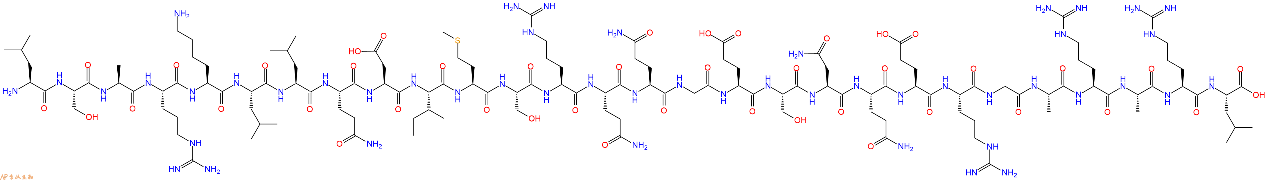 专肽生物产品H2N-Leu-Ser-Ala-Arg-Lys-Leu-Leu-Gln-Asp-Ile-Met-Ser-Arg-Gln-Gln-Gly-Glu-Ser-Asn-Gln-Glu-Arg-Gly-Ala-Arg-Ala-Arg-Leu-OH