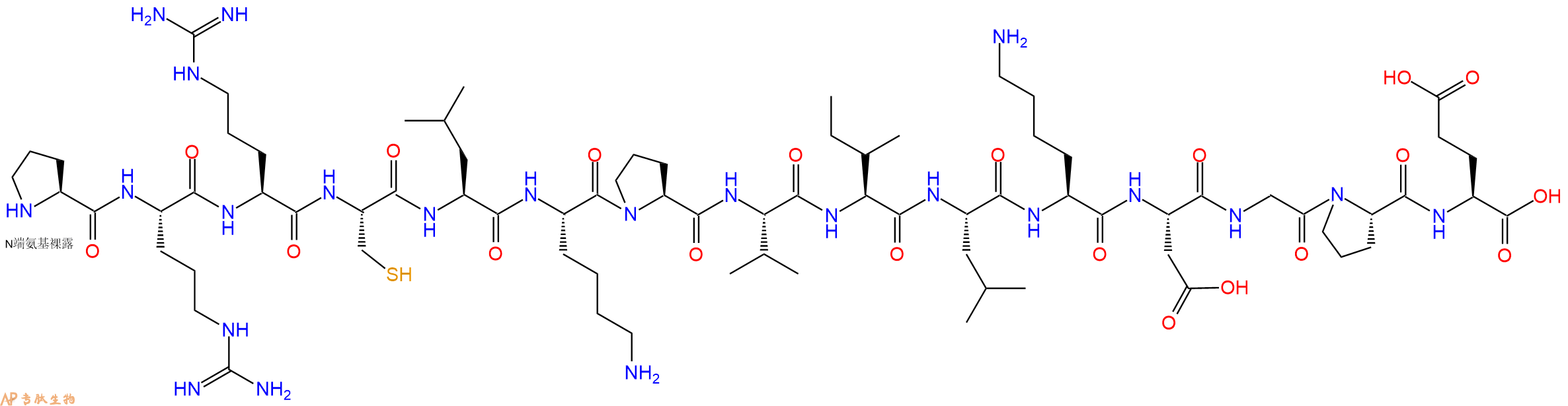 专肽生物产品H2N-Pro-Arg-Arg-Cys-Leu-Lys-Pro-Val-Ile-Leu-Lys-Asp-Gly-Pro-Glu-OH