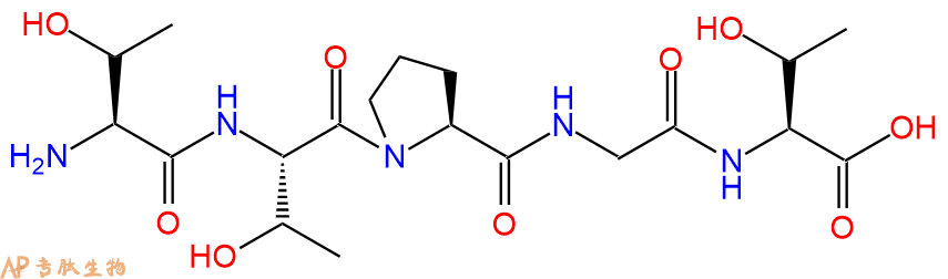 专肽生物产品H2N-Thr-Thr-Pro-Gly-Thr-OH