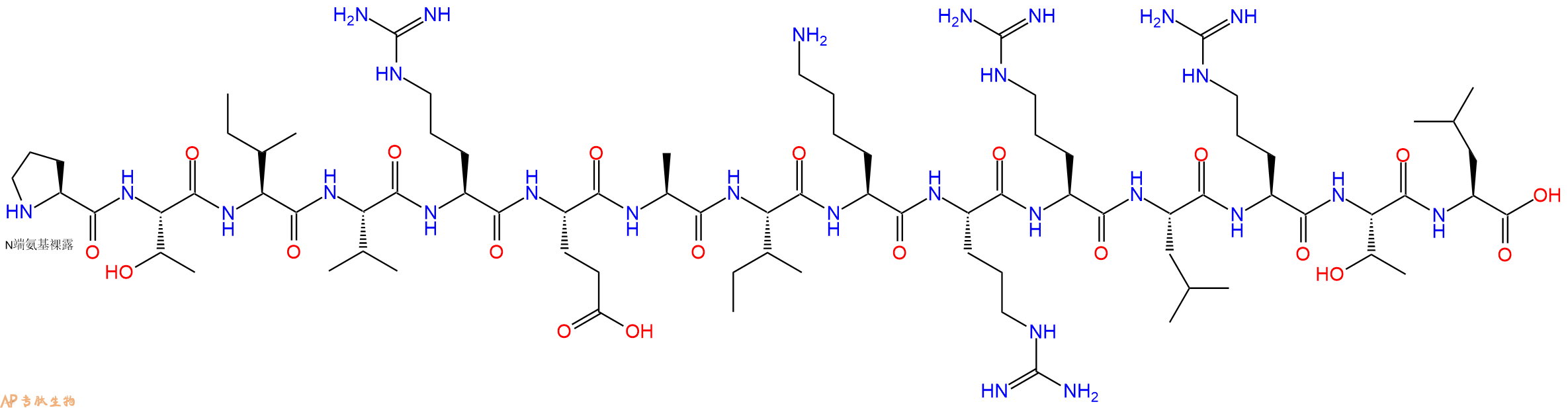 专肽生物产品H2N-Pro-Thr-Ile-Val-Arg-Glu-Ala-Ile-Lys-Arg-Arg-Leu-Arg-Thr-Leu-OH